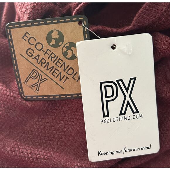 NWT PX Clothing Knit Long Sleeve Henley Burgundy 2XL - Picture 5 of 7